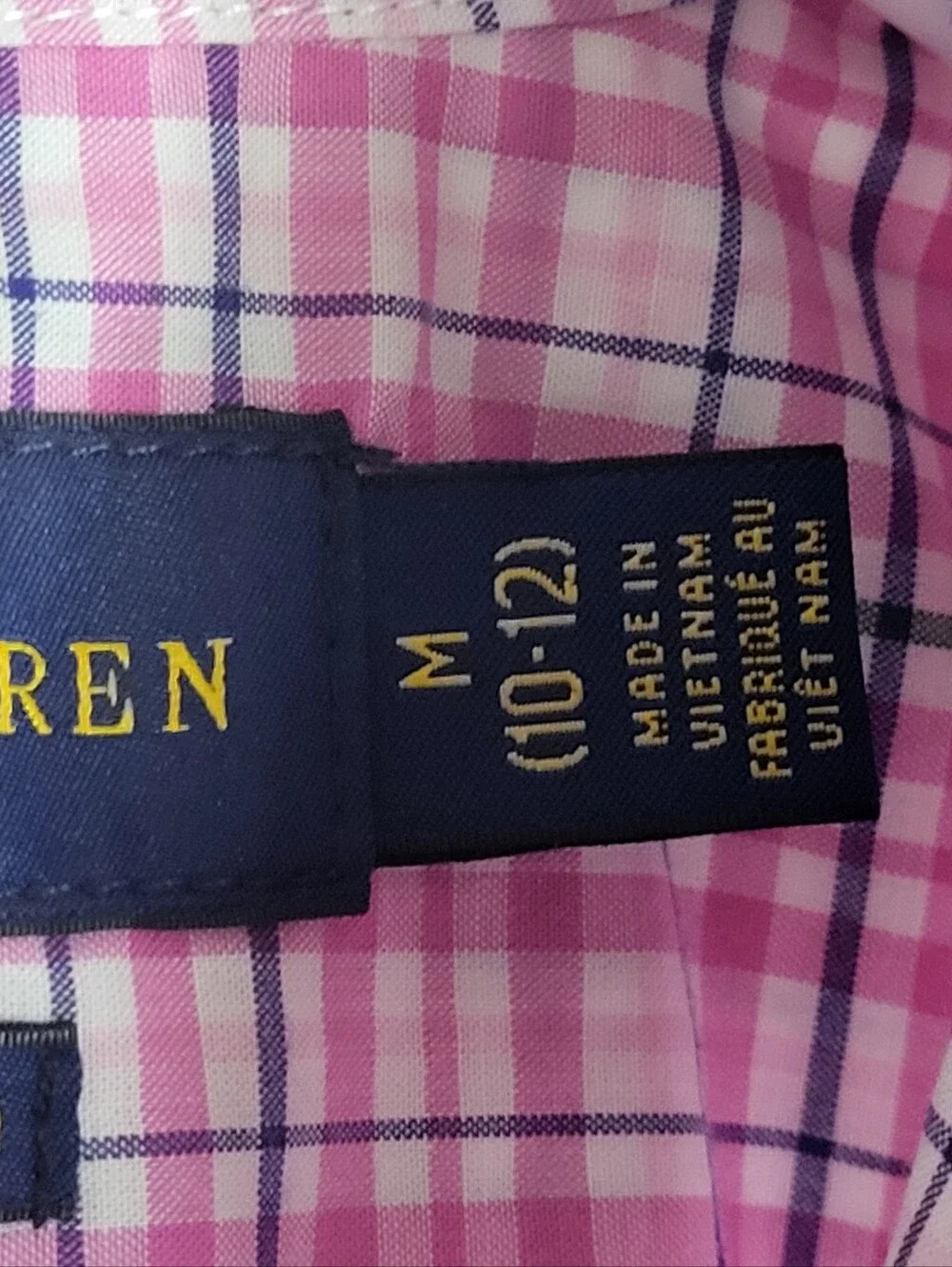 Ralph Lauren Pink Plaid Button-Down Shirt